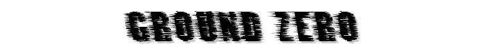 Ground Zero font